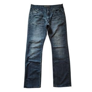 Pacific Mens Straight Leg Jeans Size 36 x 34 Blue Relaxed Mid Rise